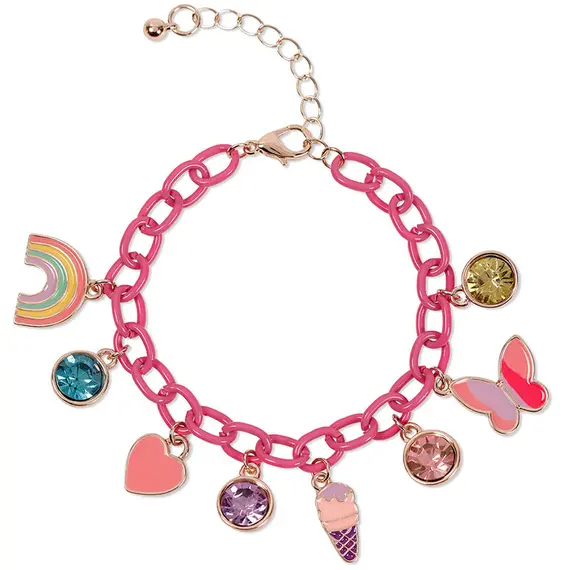 TIKKERS Girls Pink Strap Stone Set ATK1089, image 4