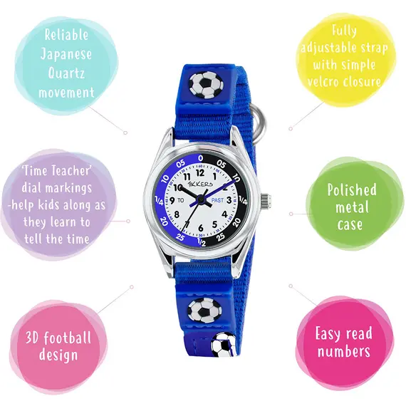 TIKKERS Boys Blue Canvas Strap Teacher Football Set ATK1090, image 2
