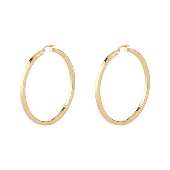 GUESS STEEL Hoops I Did It Again Χρυσά Σκουλαρίκια Κρίκοι 2.5cm JUBE04200JWYGT-U