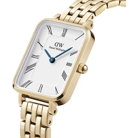DANIEL WELLINGTON Quadro Roman Numerals 5-Link Gold DW00100688, image 2