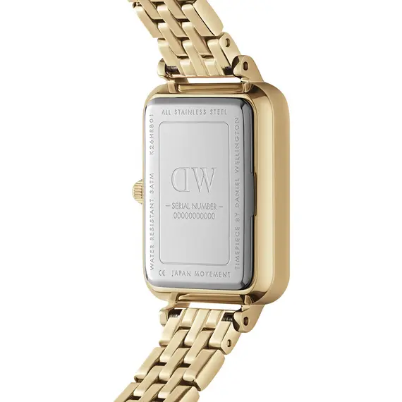 DANIEL WELLINGTON Quadro Roman Numerals 5-Link Gold DW00100688, image 3