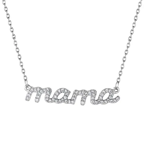 PRINCESILVERO Κολιέ Mama Με Πέτρες Από Ασήμι 925 45cm 4A-KD757-1