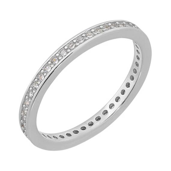 PRINCESILVERO Δαχτυλίδι Ολόβερο Με Πέτρες Από Ασήμι 925 9A-RG0037-1