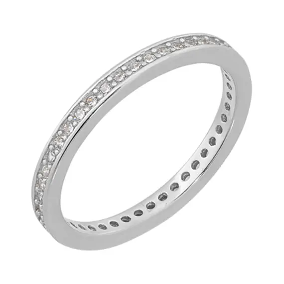 PRINCESILVERO Δαχτυλίδι Ολόβερο Με Πέτρες Από Ασήμι 925 9A-RG0037-1