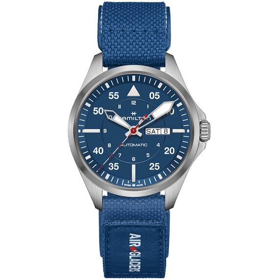 HAMILTON Khaki Aviation Pilot Day Date Automatic Air Glaciers Edition H64655941