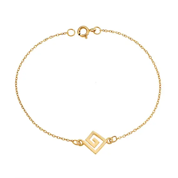 Βραχιόλι Senza Silver 925 Gold Plated, μαίανδρος