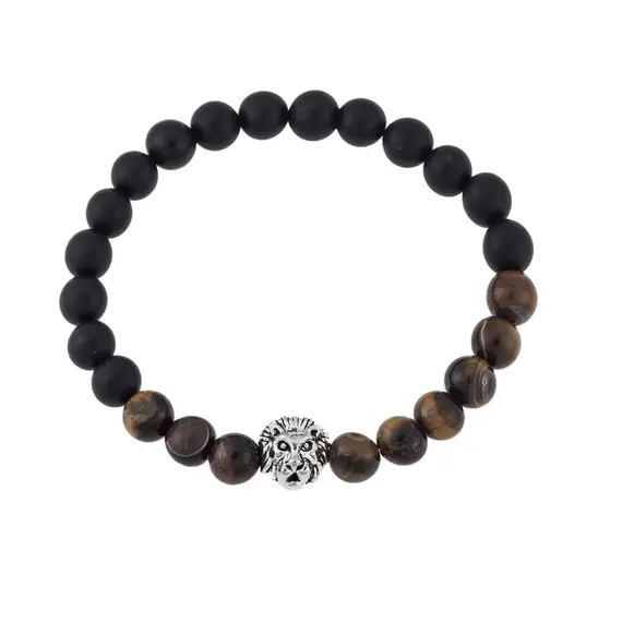 Βραχιόλι Senza Men&#039;s Onyx &amp; Tiger Eye