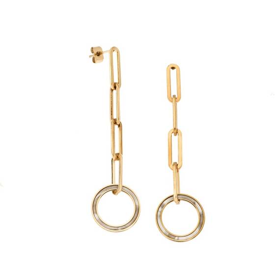 Σκουλαρίκια Γυναικεία SENZA Gold Plated Steel