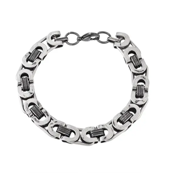 Βραχιόλι Senza Men&#039;s Gun Metal Stainless Steel