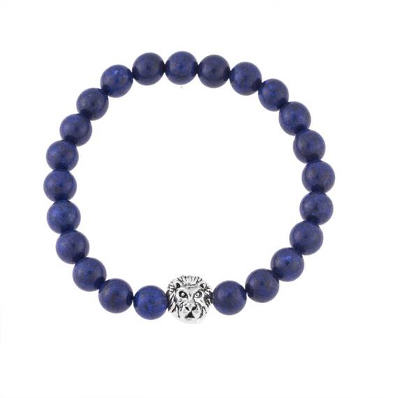 Βραχιόλι Senza Men&#039;s Blue Lapis Lazuli Stones