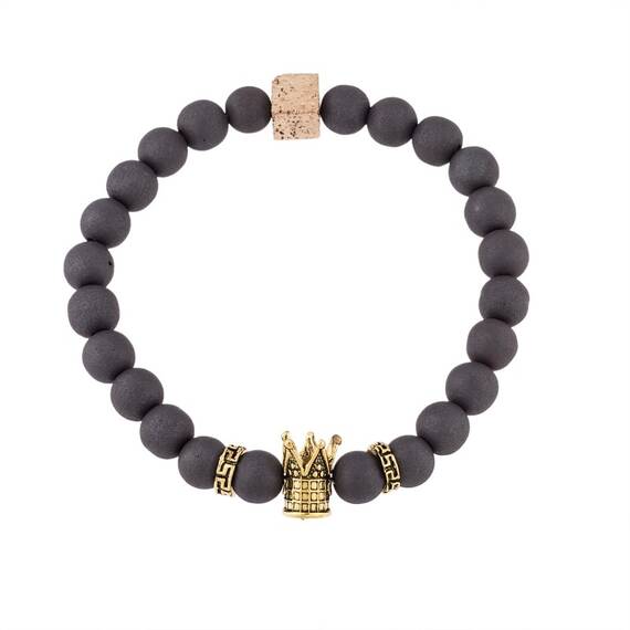 Βραχιόλι Senza Men&#039;s Sandblasted Hematite