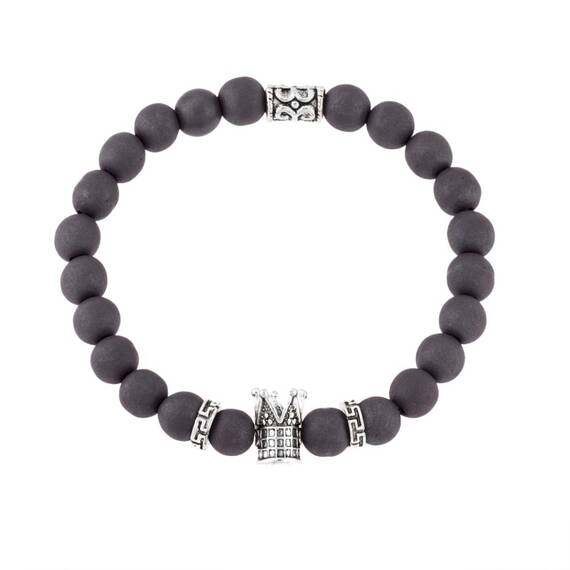 Βραχιόλι Senza Men&#039;s Sandblasted Hematite