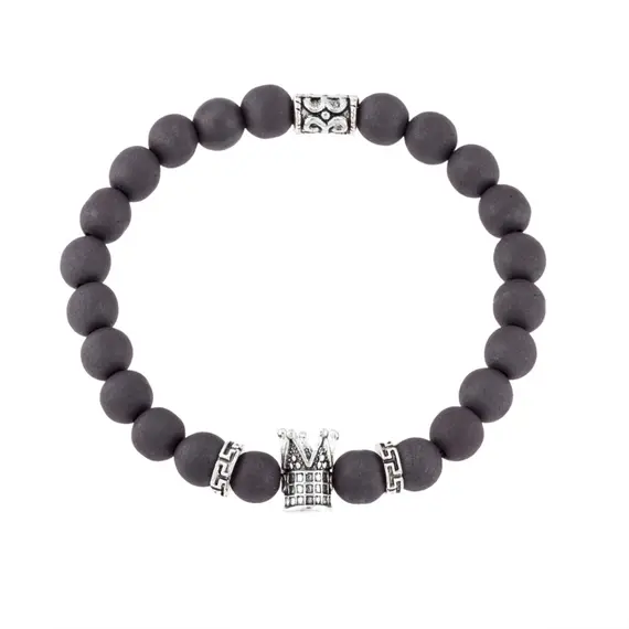 Βραχιόλι Senza Men&#039;s Sandblasted Hematite