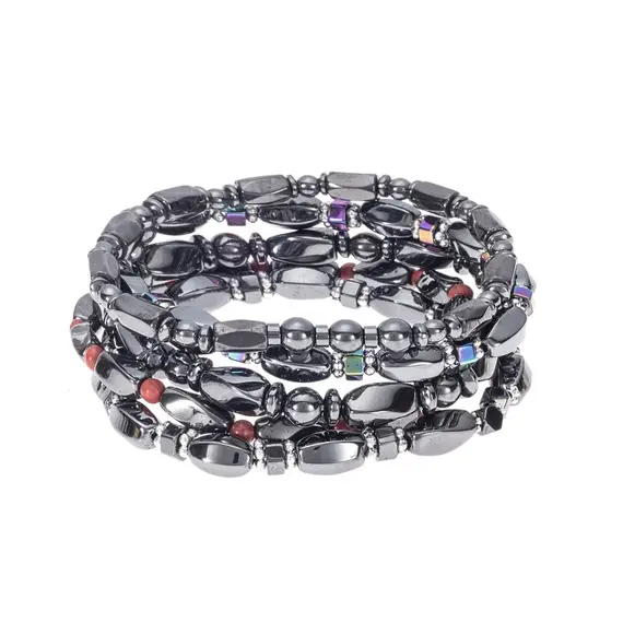 Βραχιόλι Senza Men&#039;s Hematite &amp; Red Jasper Bracelet