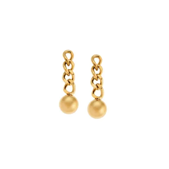 Σκουλαρίκια Γυναικεία SENZA Gold Plated Steel με αλυσίδα