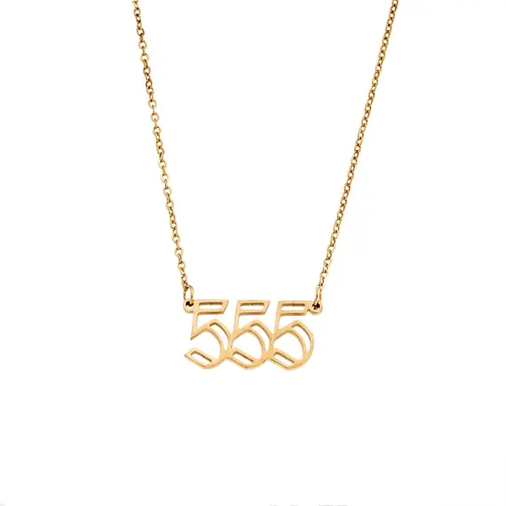 Κολιέ Senza Stainless Steel Gold Plated, Angel Numbers
