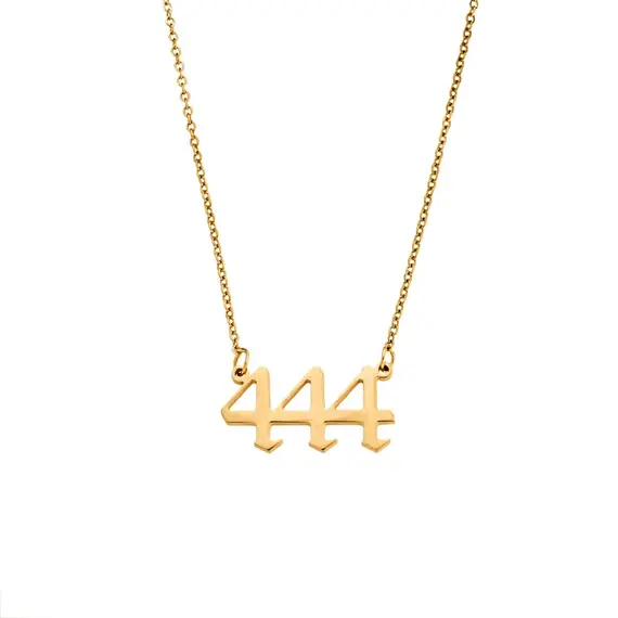 Κολιέ Senza Stainless Steel Gold Plated, Angel Numbers