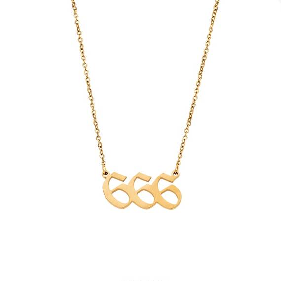Κολιέ Senza Stainless Steel Gold Plated, Angel Numbers