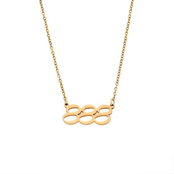 Κολιέ Senza Stainless Steel Gold Plated, Angel Numbers