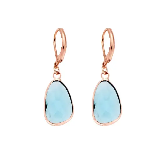Σκουλαρίκια SENZA Steel Rose Gold Plated