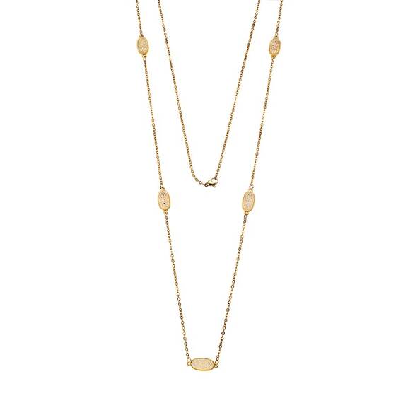Κολιέ Γυναικείο SΕΝΖΑ Gold Plated Steel