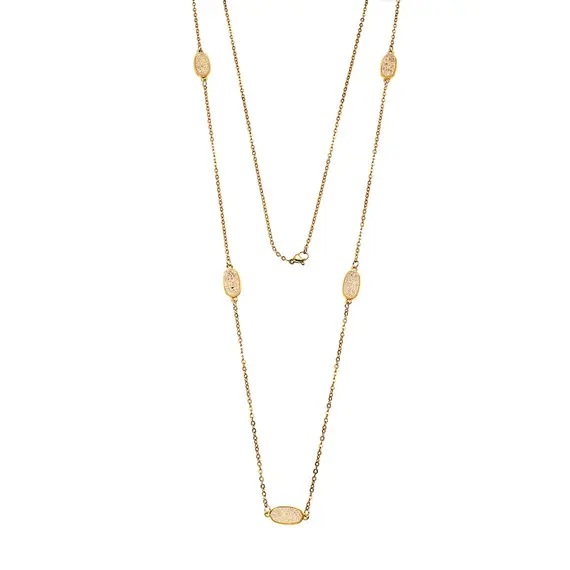 Κολιέ Γυναικείο SΕΝΖΑ Gold Plated Steel