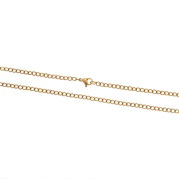 Αλυσίδα Λαιμού SΕΝΖΑ Gold Stainless Steel-50cm