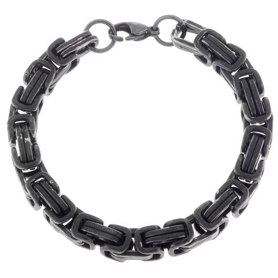 Βραχιόλι Senza Men&#039;s Black Stainless Steel