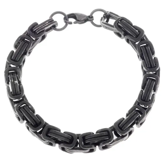 Βραχιόλι Senza Men&#039;s Black Stainless Steel