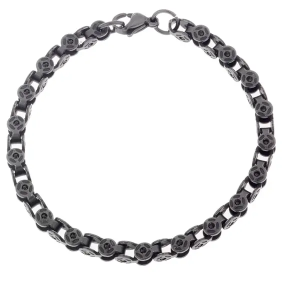 Βραχιόλι Senza Men&#039;s Black Stainless Steel