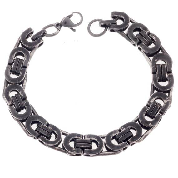 Βραχιόλι Senza Men&#039;s Black Stainless Steel