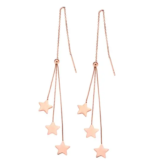 Σκουλαρίκια SENZA Steel Rose Gold Plated