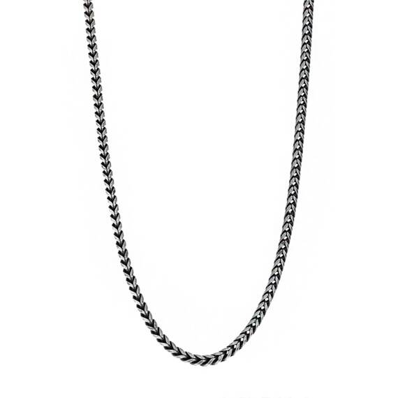 Κολιέ-Καδένα Senza Unisex Black Steel