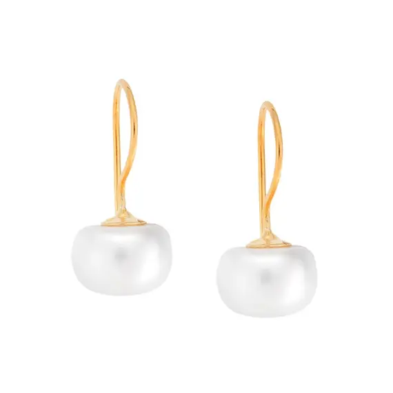 Σκουλαρίκια Senza Silver 925 Gold Plated White