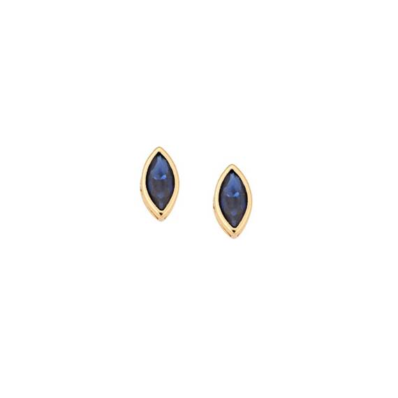 Σκουλαρίκια Senza Φύλλο Silver 925 Gold Plated