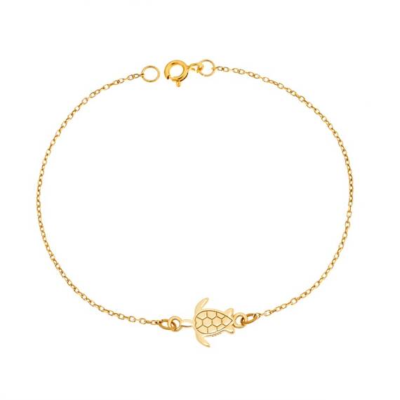 Βραχιόλι Senza Silver 925 Gold Plated, χελώνα
