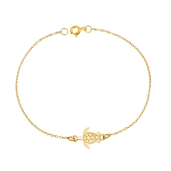 Βραχιόλι Senza Silver 925 Gold Plated, χελώνα
