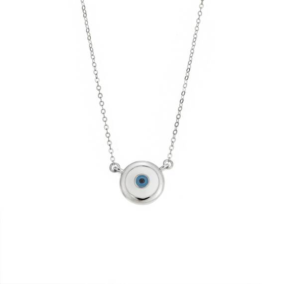 Κολιέ Senza Silver 925, Ματάκι με σμάλτο