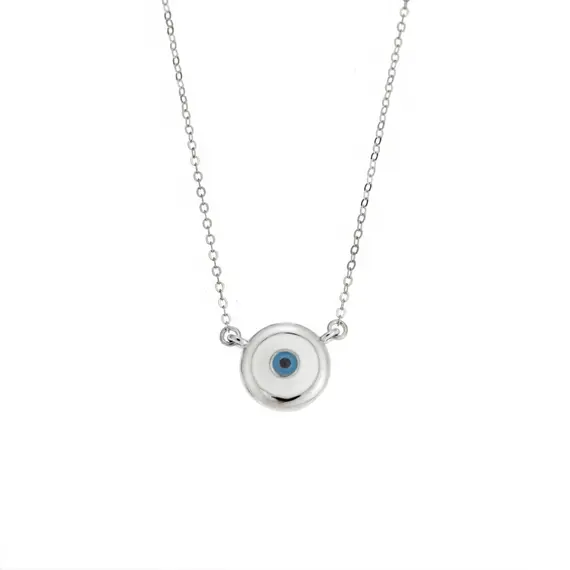 Κολιέ Senza Silver 925, Ματάκι με σμάλτο