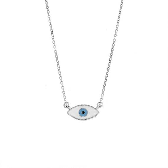 Κολιέ Senza Silver 925, Ματάκι με σμάλτο