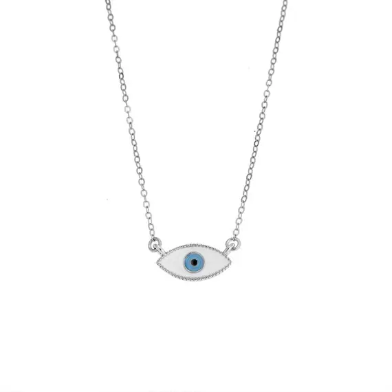 Κολιέ Senza Silver 925, Ματάκι με σμάλτο