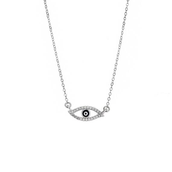 Κολιέ Senza Silver 925, Ματάκι με ζιργκόν