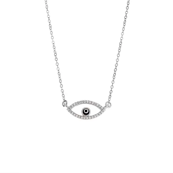 Κολιέ Senza Silver 925, Ματάκι με ζιργκόν