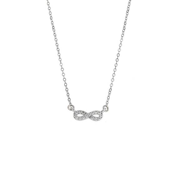 Κολιέ Senza Silver 925, Άπειρο με ζιργκόν