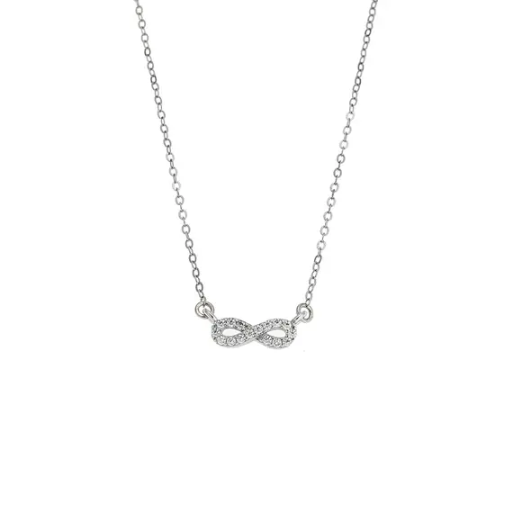 Κολιέ Senza Silver 925, Άπειρο με ζιργκόν