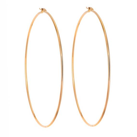 Σκουλαρίκια Senza Steel 10 cm Gold Plated