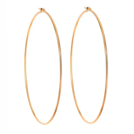 Σκουλαρίκια Senza Steel 10 cm Gold Plated