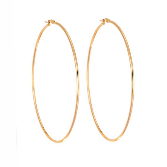 Σκουλαρίκια Senza Steel 9 cm Gold Plated