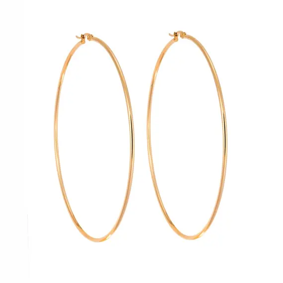 Σκουλαρίκια Senza Steel 9 cm Gold Plated
