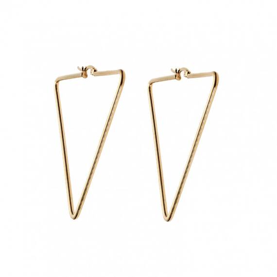 Σκουλαρίκια Senza Steel 5 cm Gold Plated